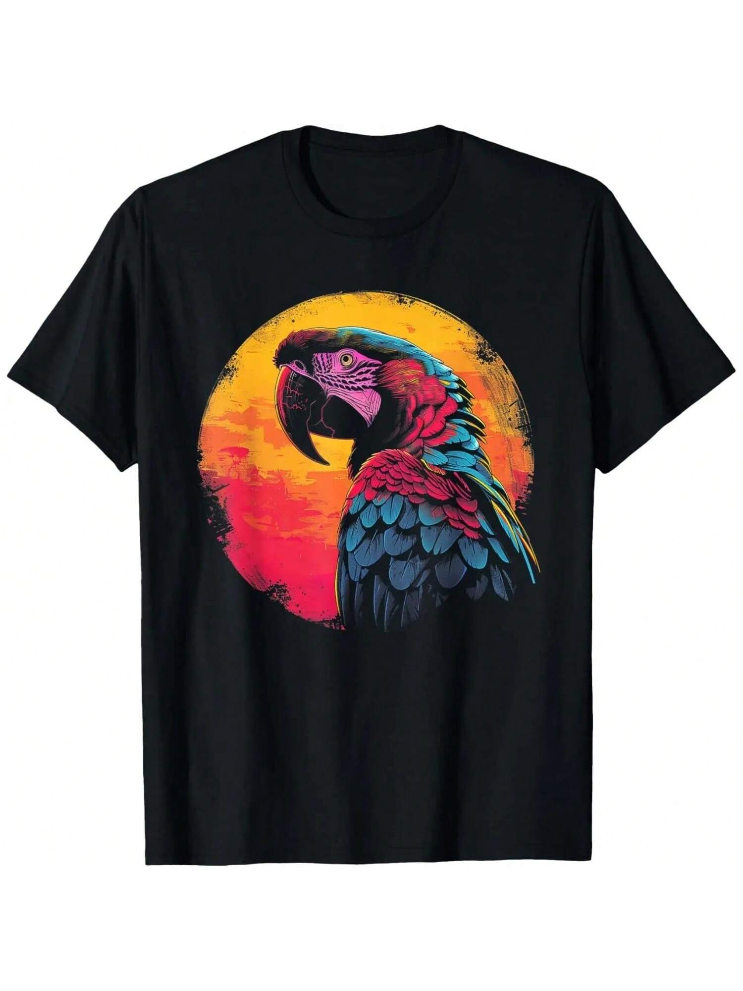 Parrot Vaporwave Aesthetic Vintage Synthwave 80s 90s Retro T-Shirt S разноцветный