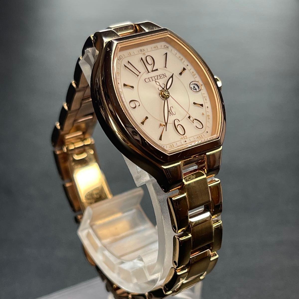 CITIZEN XC H060-T023461 Radio Solar Eco Drive Watch Ladies [Good Condition]