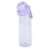 Fragrance Water Bottle 650ml Pop Up Cover Transparent Portable Outdoor Sports Scent Water Cup with Straw Purple