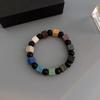 Obsidian Cross Bracelet Chinese Black Eight Billiard Bracelet Opal Beaded Student Party Bracelet