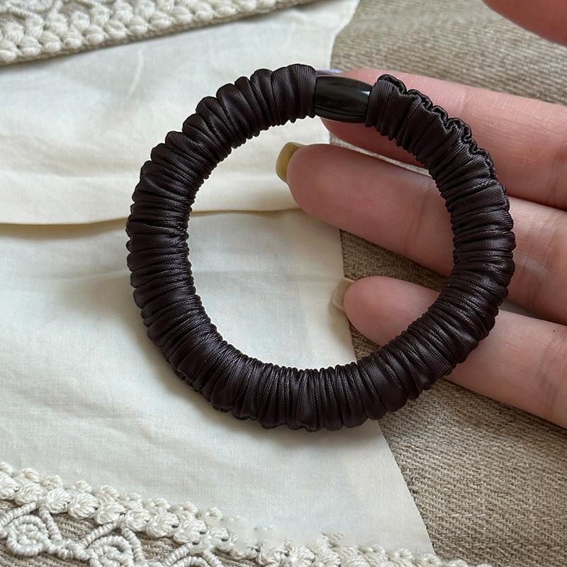 1 pieza Nuevas Bandas de Pelo de Seda Coreanas de Alta Calidad Diademas Mujeres Niñas Dulce Color Puro Bandas Elásticas de Goma Cuerdas para el Pelo Accesorios