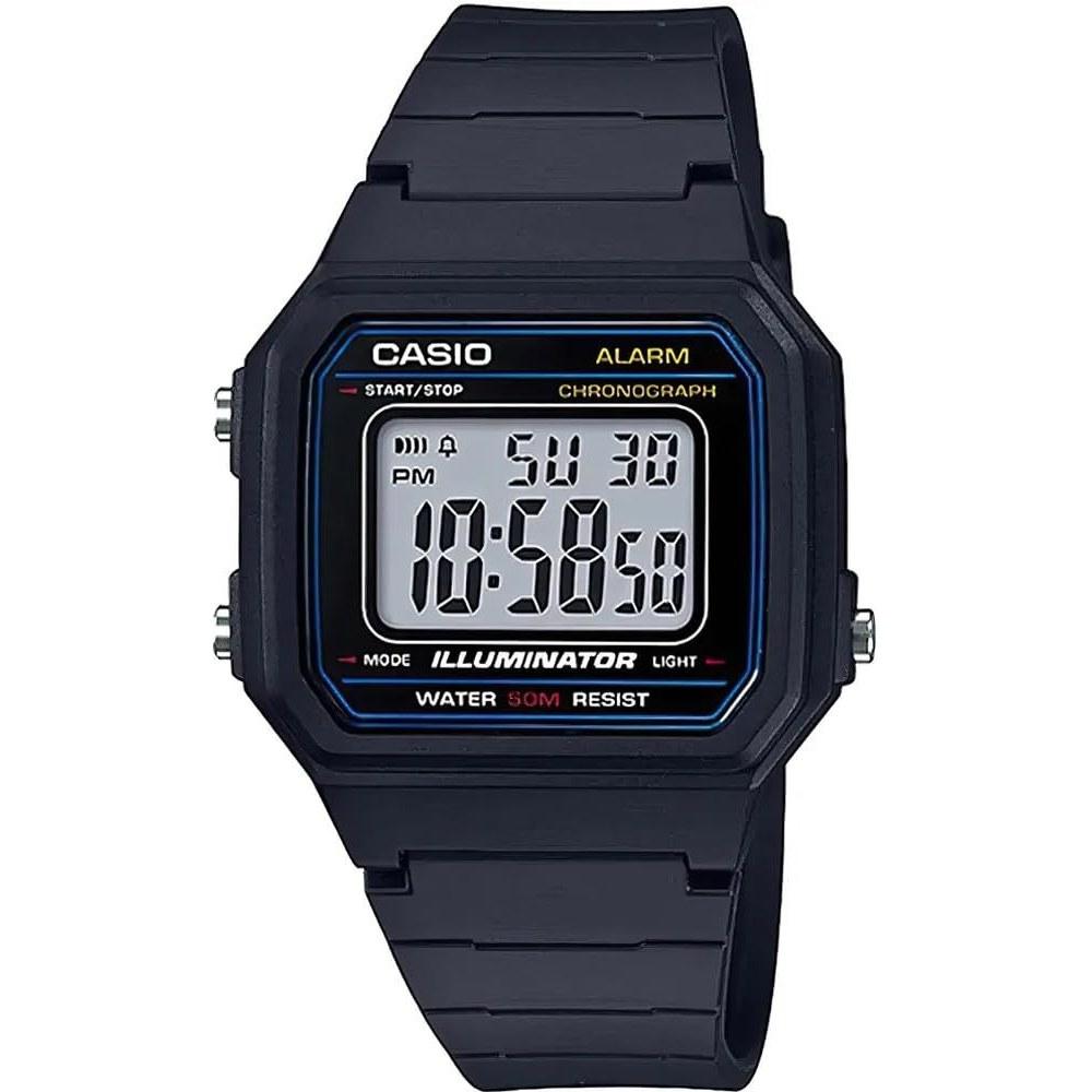 CASIO Standard Digital Mens Watch W-217H-1AV Black Overseas Model