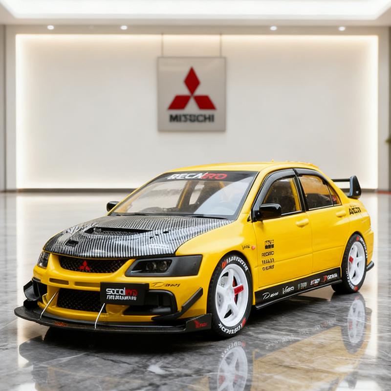 ydcp10 1:24 Mitsubishi Lancer Evolution IX EVO Modified Car Alloy Car Model Sound and Light Children's Toy Collectibles Birthday Gift