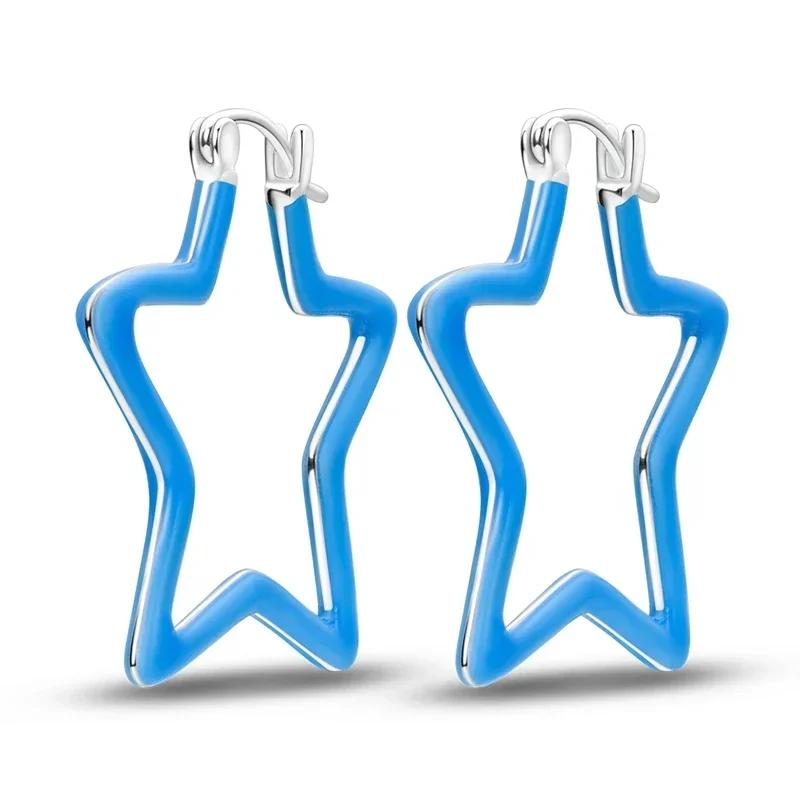 Boucles d'Oreilles Anneaux Empilés en Argent 925 Bijoux d'Oreille de Designer pour Femme Boucle d'Oreille Simple Pendientes de Luxe Bijoux de Mode