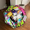 1pc Rugrats Pattern Themed Umbrella, 8 Rib Frame,Automatic Opening 3 Fold Umbrella, Lightweight and Durable Couple Umbrella-109