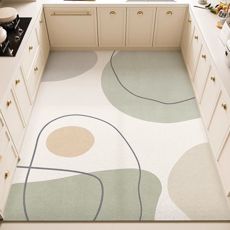 Carpet for Kitchen Waterproof Floor Mat Pvc Leather Long Non-slip Foot Mats Minimalist Home Decoration Balcony Rug Alfombra