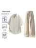 Men's Summer Ice Silk Lyocell Casual Polo Set - Loose, Sweat-Absorbent, Short Sleeve Sportswear Two-Piece.