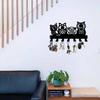Owl Shaped Key Holder Wall Hook, 24.9cm Metal Coat Hat Hook for Hallway Office Kitchen Bathroom Indoor Decor