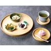Yamako Wooden Round x 17289 Tray, Clear, 17.9 H1.2cm,