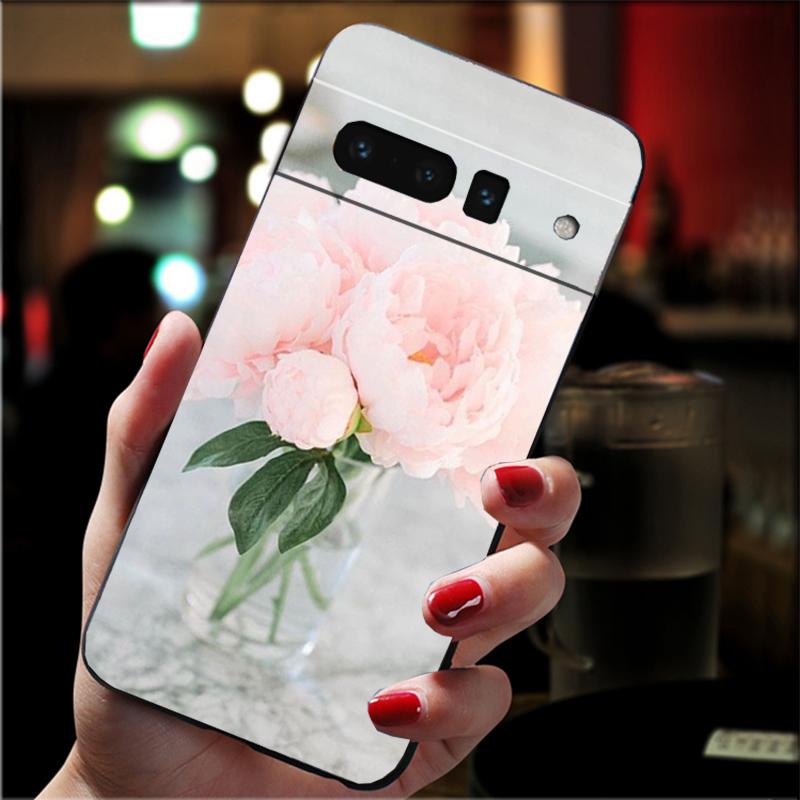 

Phone Case For Google Pixel 10 9 Pro XL 9A 8 7 6 Pro Pixel 8A 7A 6A Pixel 8 7 6 5 Peony Flower Google Pixel 8 Pro