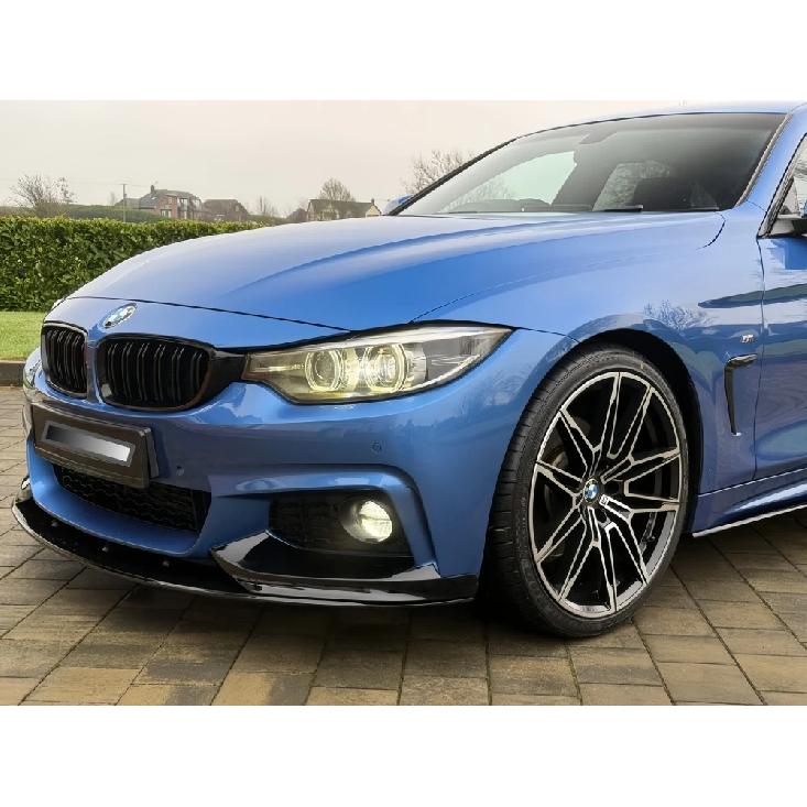 2PCS Front Bumper Lip Splitter For BMW 4 Series F32 F33 F36 420i 425d 435i M Sport 2013-2017 Pre-Facelift Gloss Black Bodykits