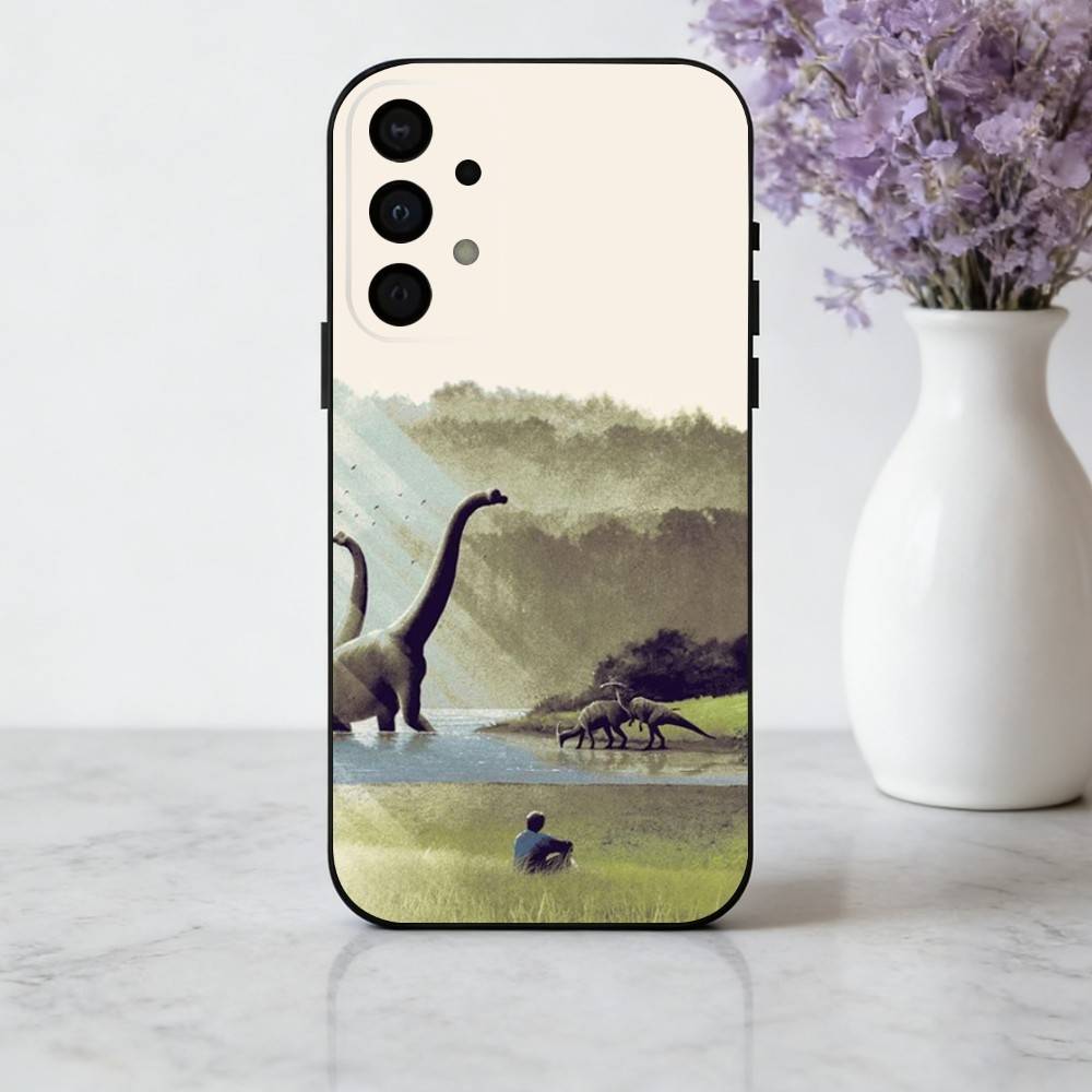 Cool D-Dinosaur Art  Phone Case For Samsung Galaxy A73,A72,A71,A70,A53,A52,A51,Soft Silicone Black Cover