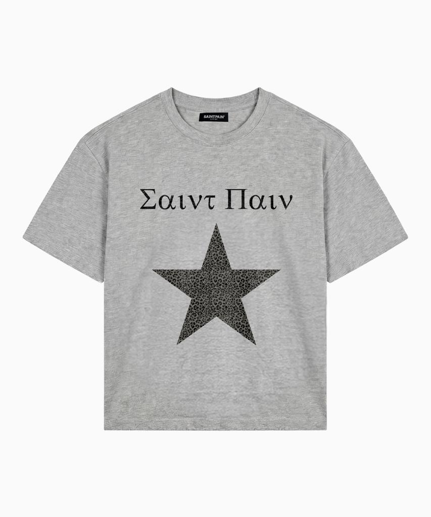 SAINTPAIN Sp Star Heavyweight Crop Short Sleeve Tee Melange Gray