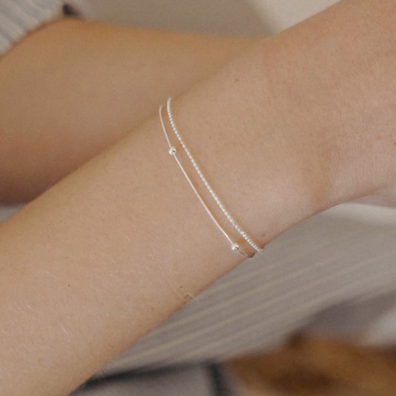 HAS HLD014 Silver ball chain bracelet