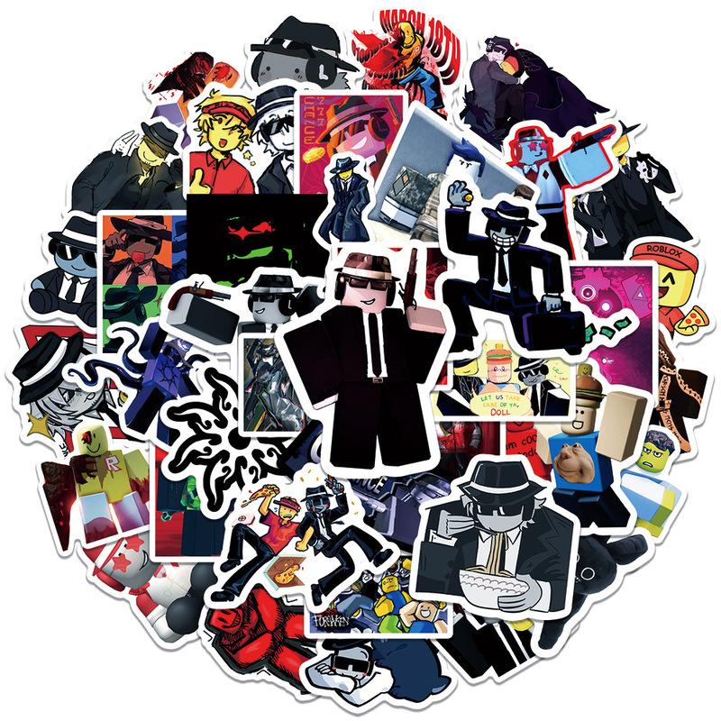 50 Stück/Set Neues Spiel Roblox Forsaken Chance Plüschaufkleber Wasserbecheraufkleber Notizbuchaufkleber Handkonto Tassenaufkleber Geschenke