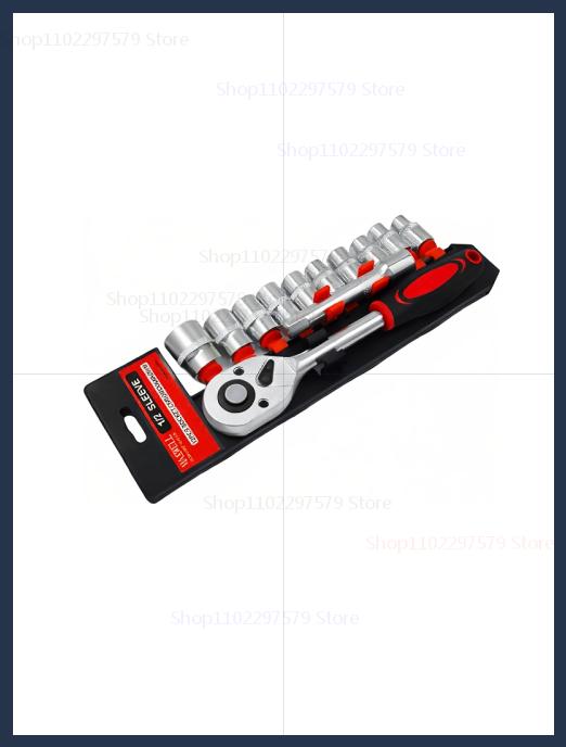 12-piece ratchet vehicle tool set socket wrench combined with multi-functional repair dimensions 4mm-24mm sleeve