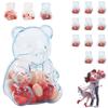 12PCS Large Gummy Bear Container Clear Reusable Bears Shaped Candy Holder Candy Storage Container Plastic Candy Boxes