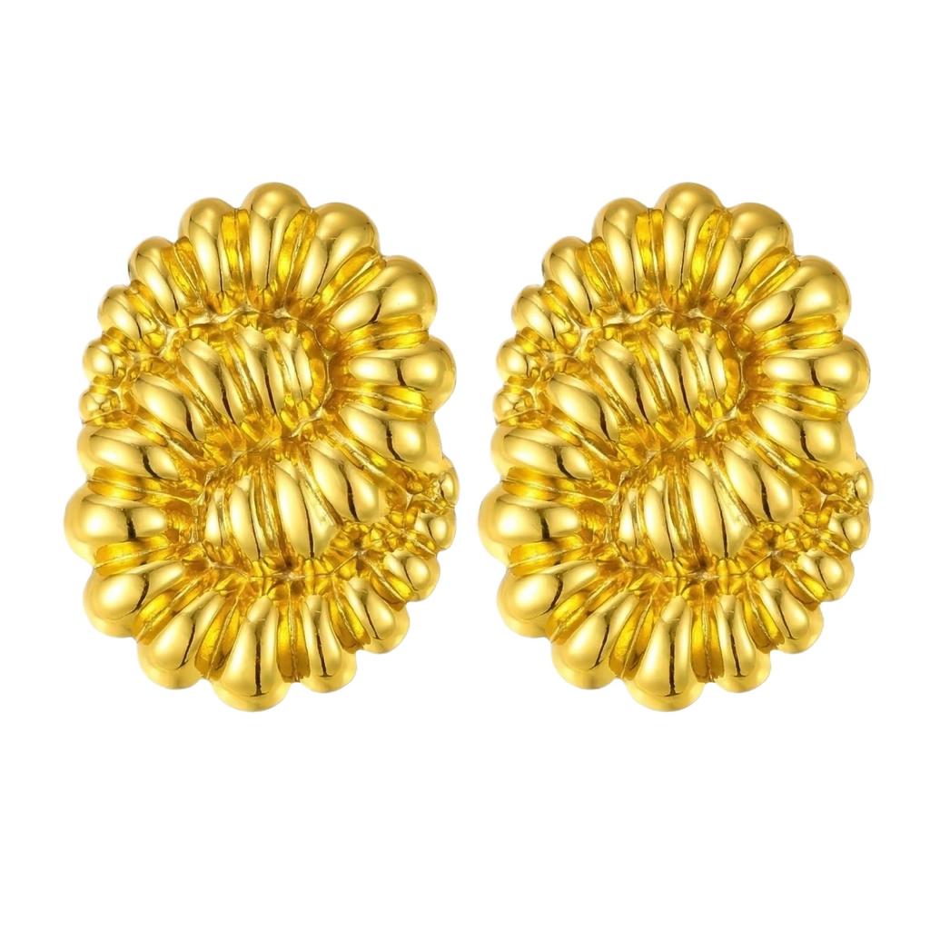 Boucles d'Oreilles en Acier Inoxydable pour Femmes Vintage Luxe Élégant Bijoux en Acier Titane