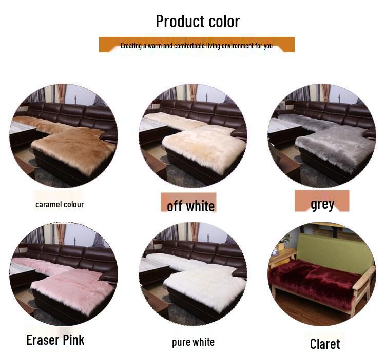 Europäischer Stil Winter Plüsch Langhaar Kunstwolle Sofa und Stuhl Kissen - Individuelle Größen erhältlich