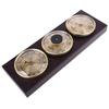 Wall Mounted Barometer,3Pcs/Set Thermometer Barometer Hygrometer with Wooden Frame Base Ornaments