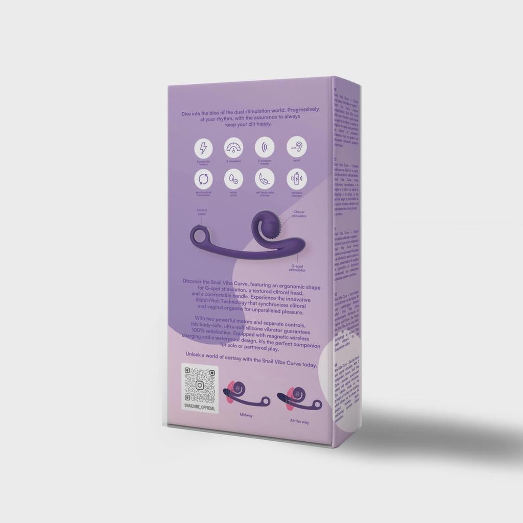 Snail Vibe - Curve Purple G-Spot Stimulating Dual Vibrator