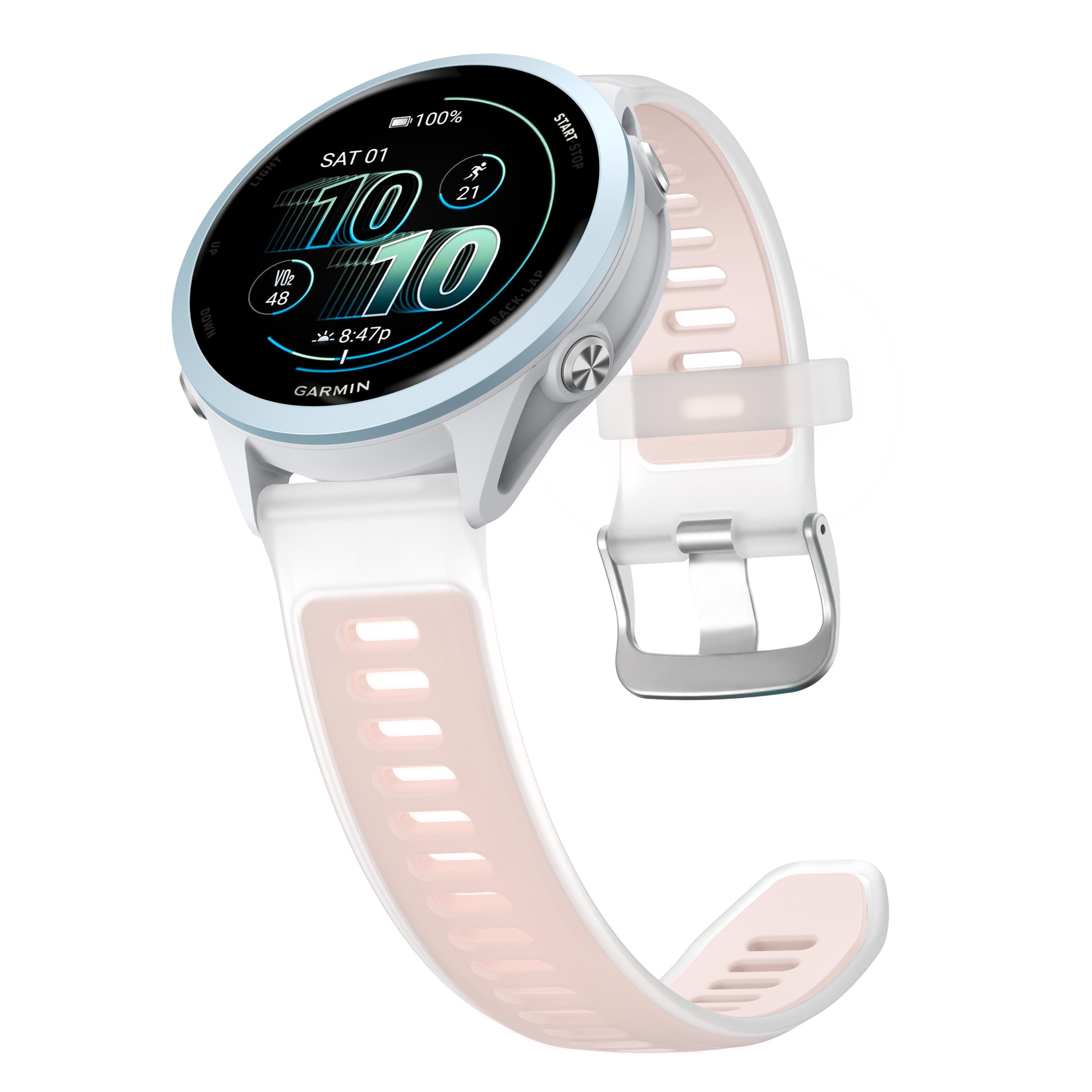 

18мм 20мм 22мм Напівпрозорий двоколірний силіконовий ремінець для Garmin Forerunner 570 265 255 165 265S Vivoactive 6 5 4 4S Venu 3S 3 Ремінець 18mm рожевий