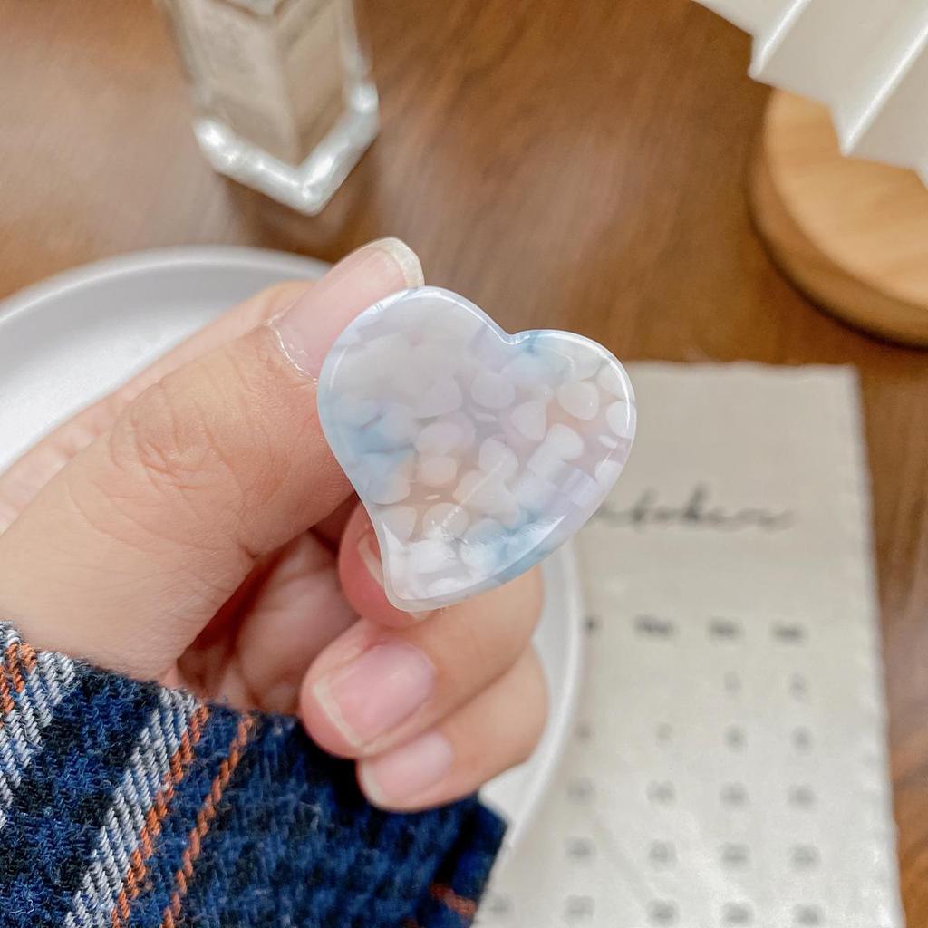 Bofeiya Sweet Heart Acetate Hair Clip - Cute, Small, High-End Side or Top Clip for Braided Hairstyles