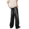 American High Street Three-bar Loose Washing Jeans Men's Design Wide-leg Pants