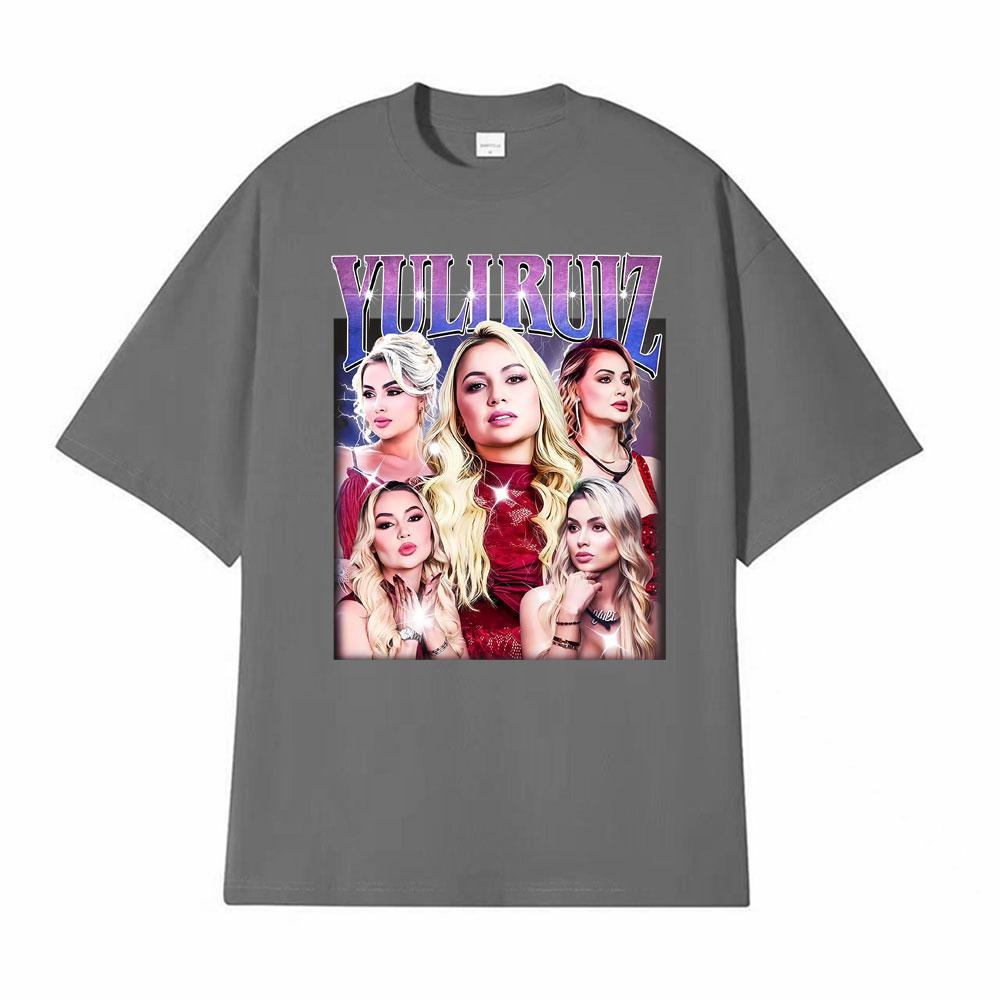 Yuli Ruiz Unisex Vintage Style Printed T Shirts Unisex Wounisex Harajuku Fashion Hot Sale T Shirt Cotton Oversized Tshirts Streetwear