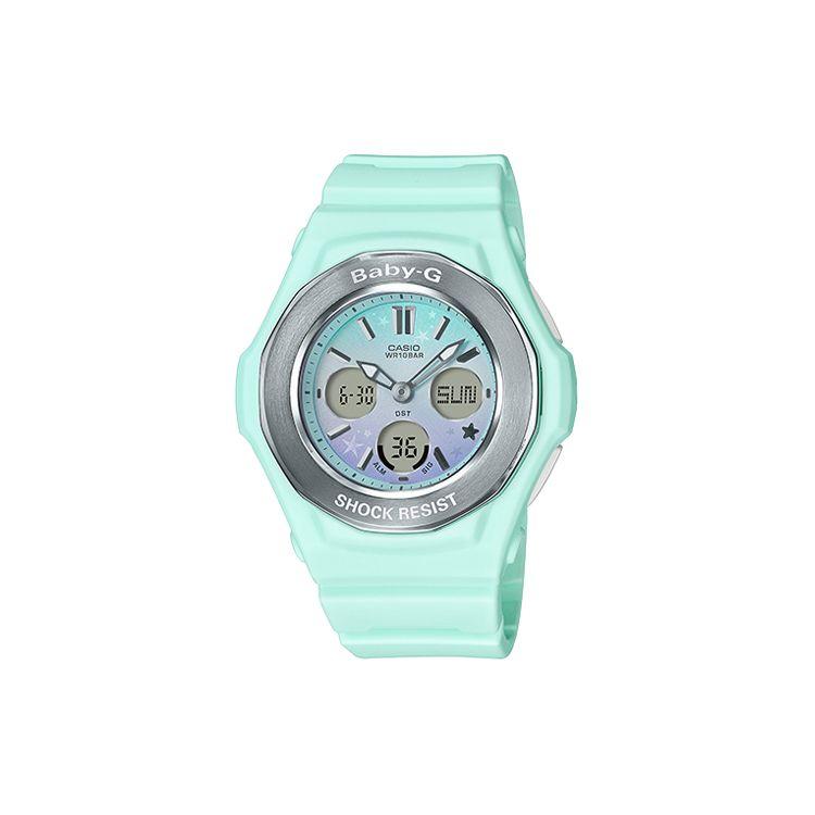 Casio Baby-G Waterproof 100M Quartz Movement Resin Strap Watch Women watches White BGA-100ST-3A2021