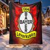 Bayer 04 Leverkusen Pattern Blanket for Home Decoration, Bed, Sofa, Car Travel, Camping, Suitable for All Seasons, Birthday Christmas Gift