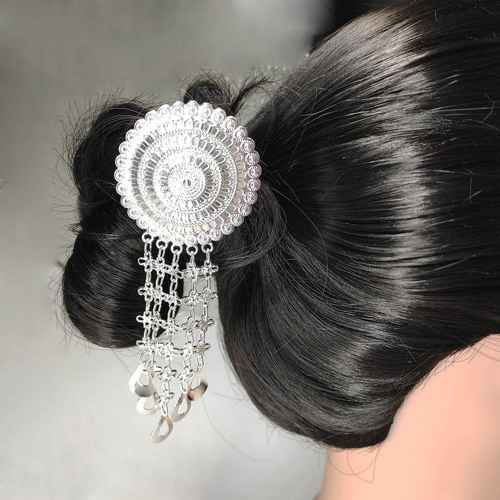 Leaf Metal Hair Sticks Ancient Hanfu Headwear Dai Style Hair Clip Retro Thai Headdress  Women