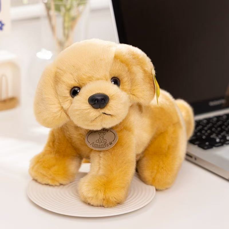 20/27cm Golden Retriever Doll Simulation Plush Toy Handmade Doll Cartoon Anime Cute Pillow Cushion Home Decoration Children's Bi