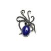 1Pc Colourful Diamonds Gemstones Octopus Brooches, Reiki Healing Crystal Amethyst Agate Opal Gemstone Brooch Pin, Energy Natural Stone Brooch Jewelry