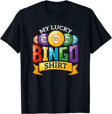 Mój szczęśliwy t-shirt do bingo Zabawny t-shirt do bingo Klasyczny t-shirt