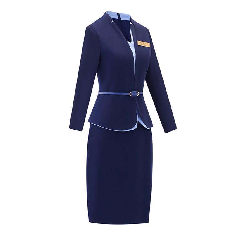 Women's Professional Faux Two-Piece Midi Dress