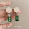 2025 Summer French Retro Acrylic Colorblock Fairy Whitening Earrings - Elegant Niche Ear Jewelry