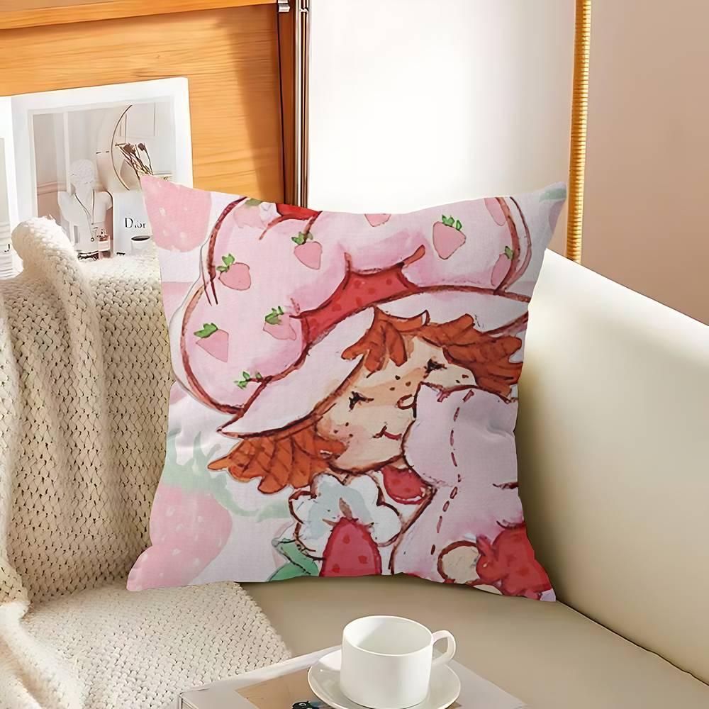 Classic Animation S-Strawberry S-Shortcake Cushion Cover Inches Farmhouse Decor Home Throw Pillow Covers For Couch Decorations