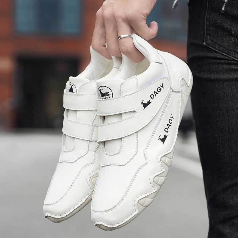 

DAGY ram men s shoes trendy versatile high-top little white shoes casual leather shoes genuine leather soft sole soft leather men s Martin boots 48