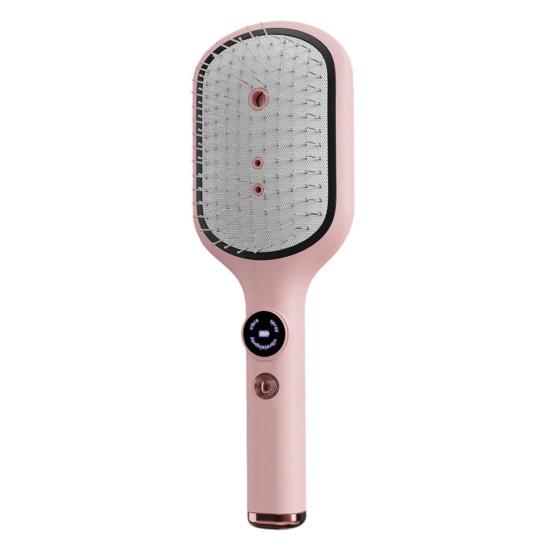Electric Spray Massage Hair Brush USB Rechargeable Misting Air Cushion Brush розовый