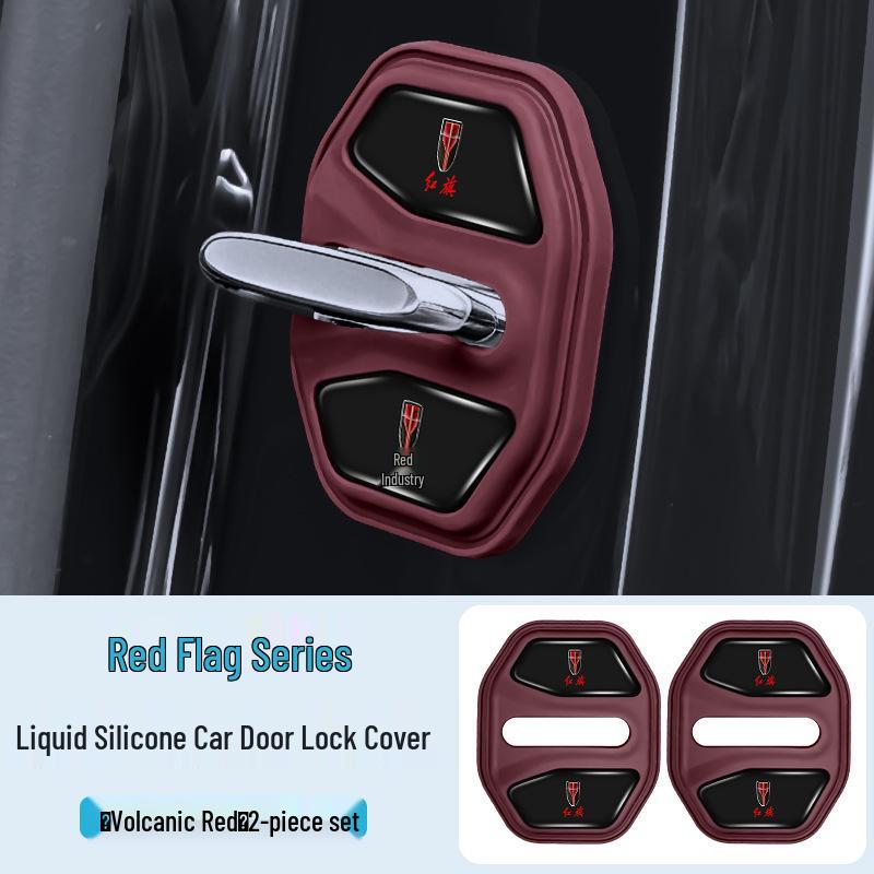 Silicone Door Lock Cover for Hongqi H6, EH7, Tiangong 05/08, HS3 - Shock Absorption & Rust Prevention Protection