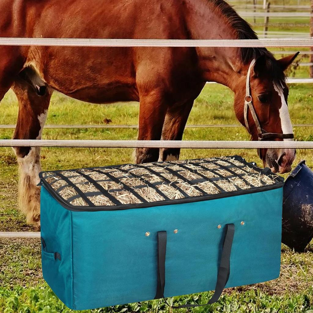 Horse Hay Bag Hay Feeder Hangable Storage Supplies Bag Feeder Tote For Livestock Barn Cattle Goat Horses Sheep Stalls