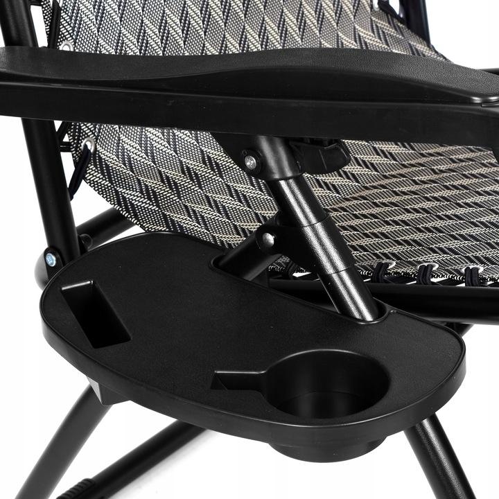 Orion Zero Gravity Garden Lounger Brown Herringbone