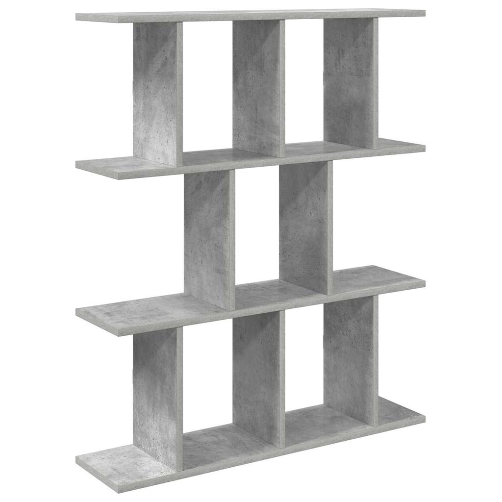 Wall Shelf Concrete Grey 80 x 20 x 96 cm Engineered Wood