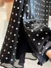 Polka Dot Satin Patchwork Midi Mermaid Skirt for Women - Spring/Summer 2026 Collection