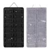 Set of 2 Sunglasses Display Case 16 Compartment Felt Eyeglass Organizers Wall Mountable Storage Pouches for Eyewears