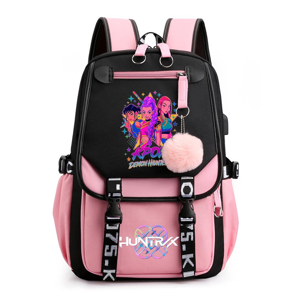 Anime Niedlicher Cartoon K-Pop Bedruckter Rucksack Schultasche für Teenager Schüler Mädchen Junge Bücherrucksack Große Kapazität Wasserdicht Reisetasche Kindergeschenk Rucksack