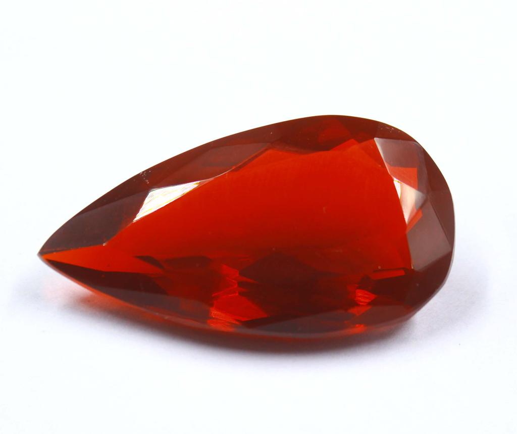 99.95 Carat Washington's Birthday Red Topaz Lab Created Pear Shape Certified Gemstone SN638