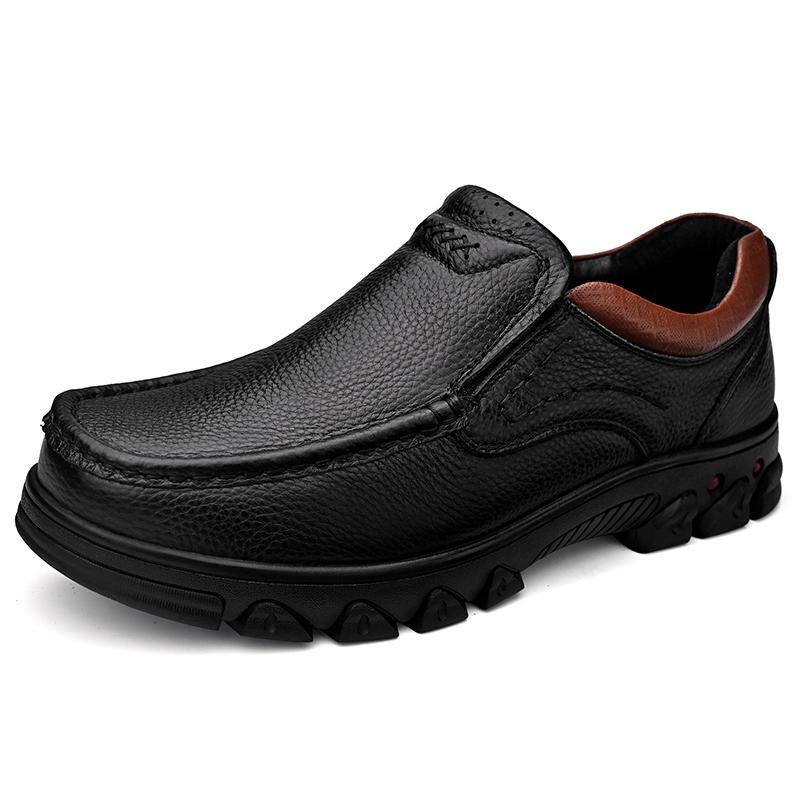 Italian Brand Men's Genuine Leather Shoes Thick Soles Work Attire Shoes Lace Up Height Shoes Men's Office Business Dress Shoes