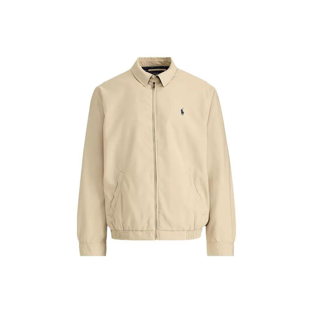 Polo Ralph Lauren Solid Color Logo Embroidered Long Sleeve Plus Size Jacket Men jackets Khaki 711548506-002